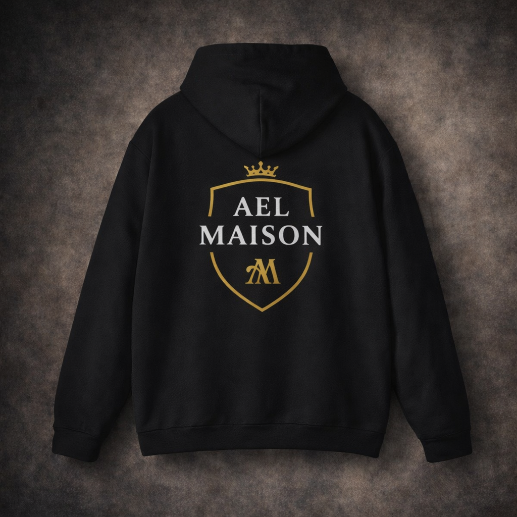 Hoodie AEL Maison Crest — Sudadera con Emblema de Lujo Atemporal