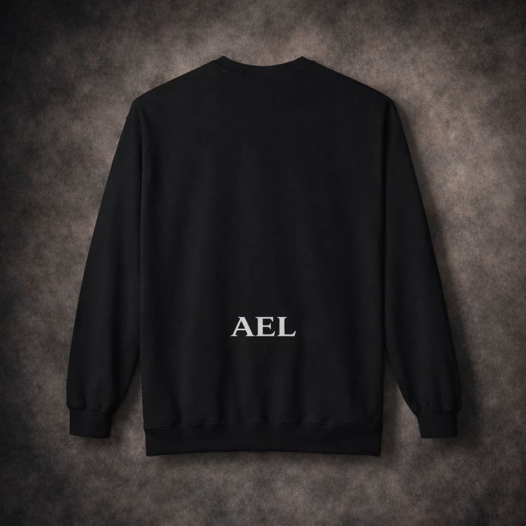 AEL Maison Crest — Crewneck Unisex Minimalista (Edición Limitada) Negro