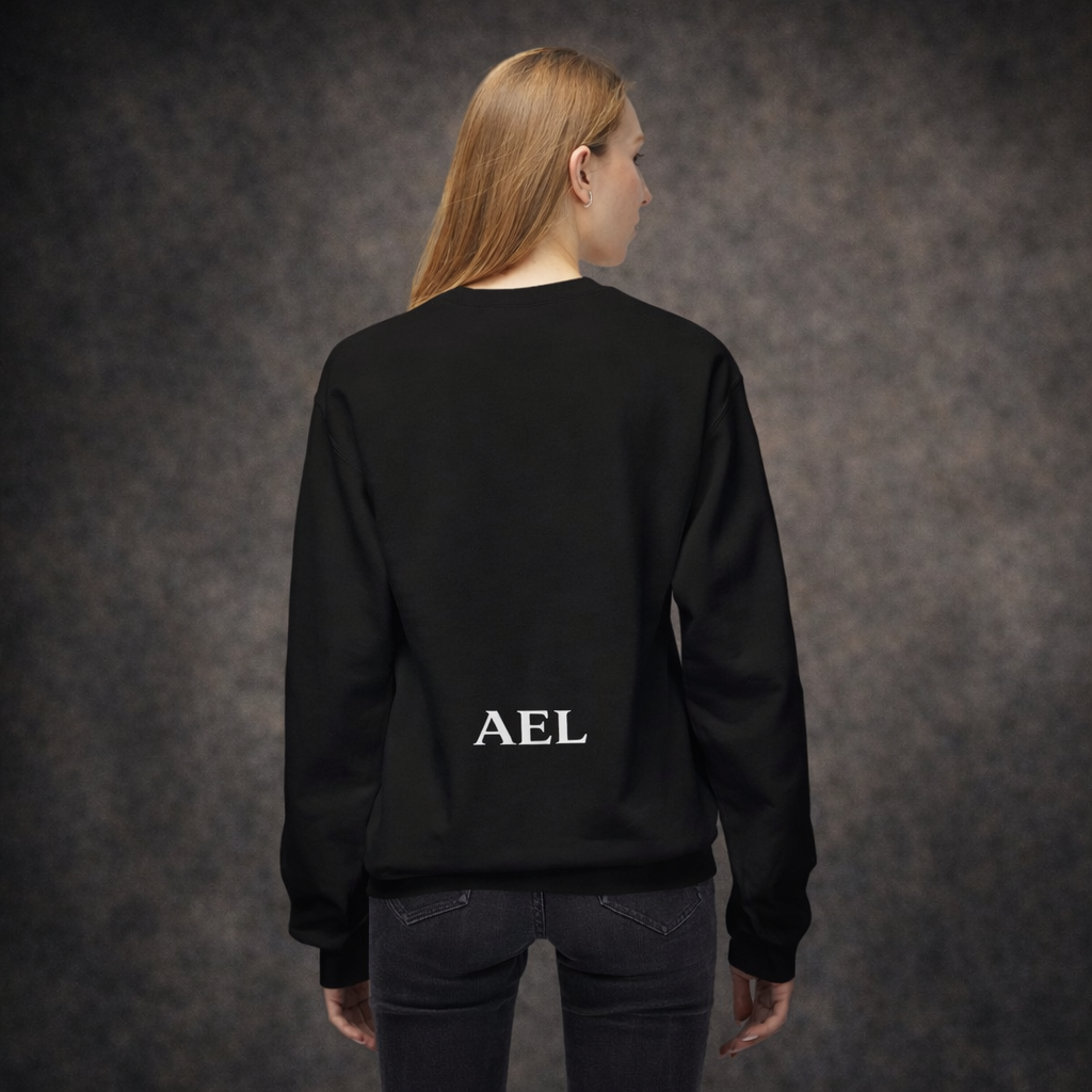 AEL Maison Crest — Crewneck Unisex Minimalista (Edición Limitada) Negro